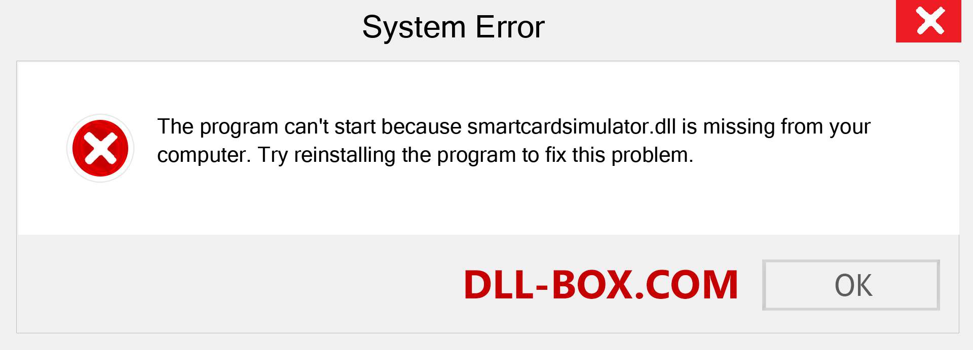  smartcardsimulator.dll file is missing?. Download for Windows 7, 8, 10 - Fix  smartcardsimulator dll Missing Error on Windows, photos, images